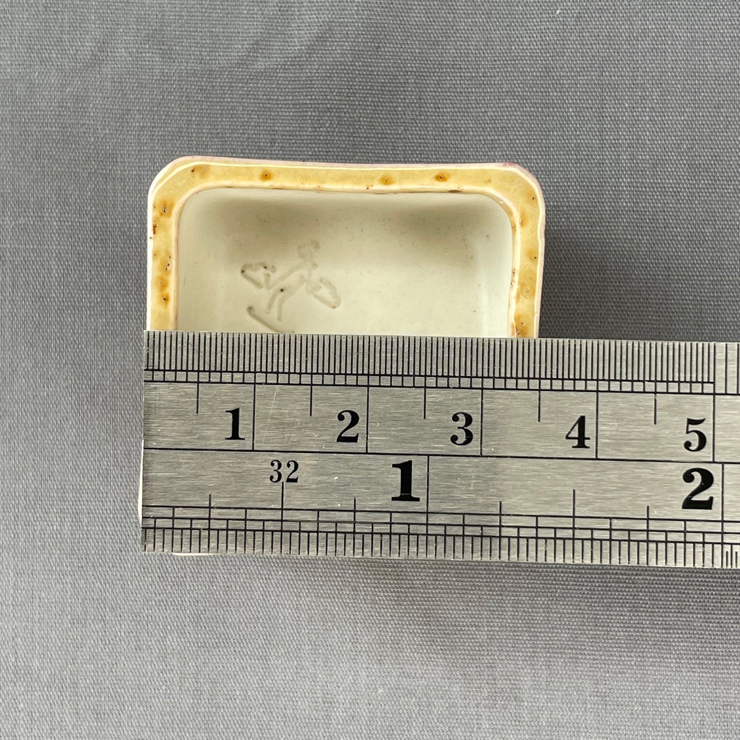 Tiny Square Mame Bonsai Pot in Cheetah, Less than 1.5 inches wide