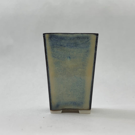 New! Tiny Cascade Mame Bonsai Pot in Opal Fog, Less than 1.75 inches tall