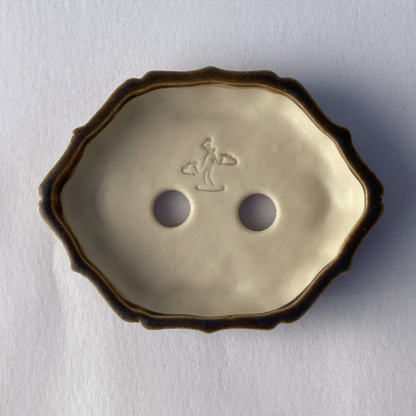 New! Tiny Shallow Decorative Mame Bonsai Pot in Micro Ash, Only 2.25 inches long