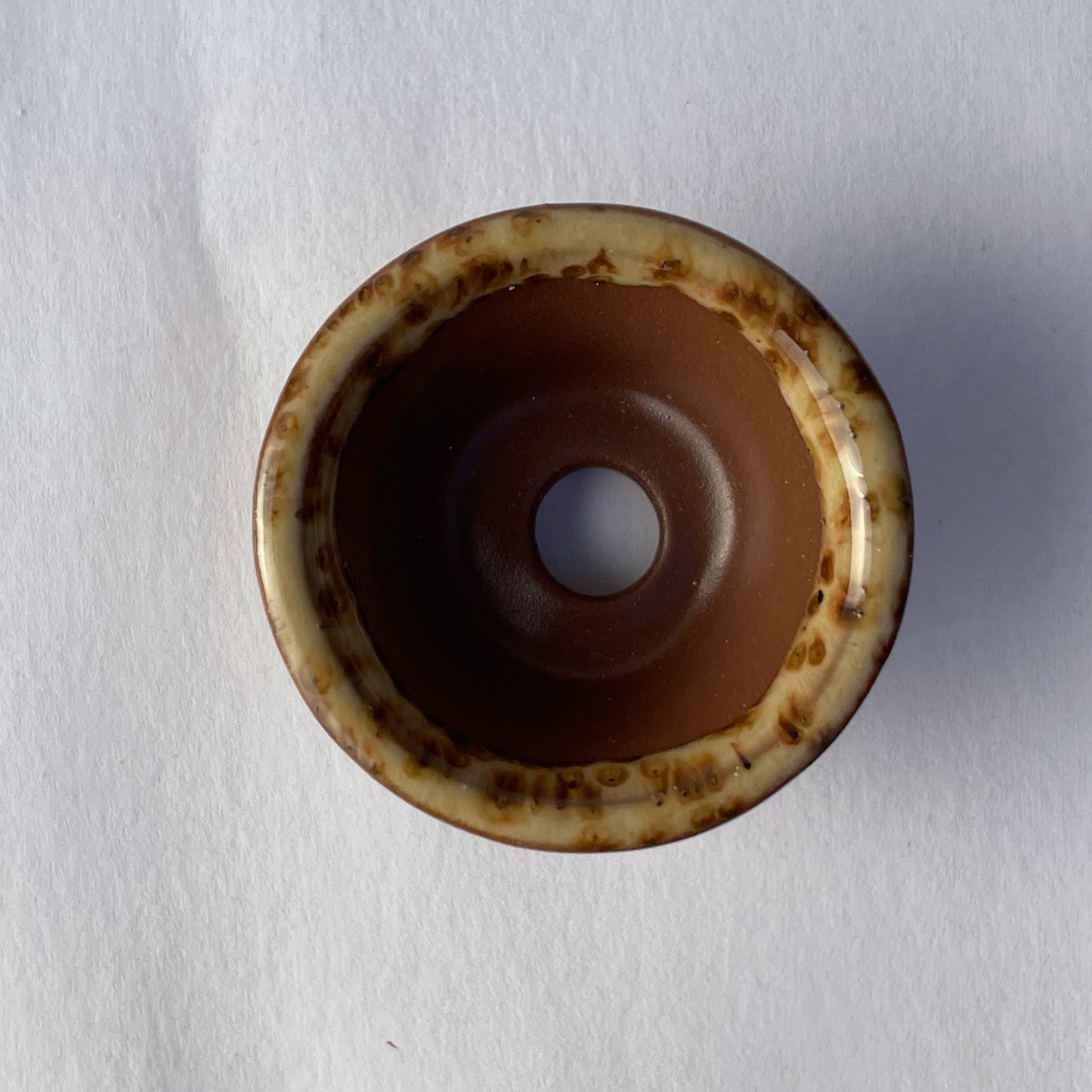 Tiny Flared Round Mame Bonsai Pot in Cocoa Leopard, About 1.25 inches wide