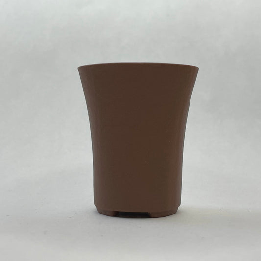 Tiny Cascade Mame Bonsai Pot in Chocolate Porcelain, Only 1.75 inches tall