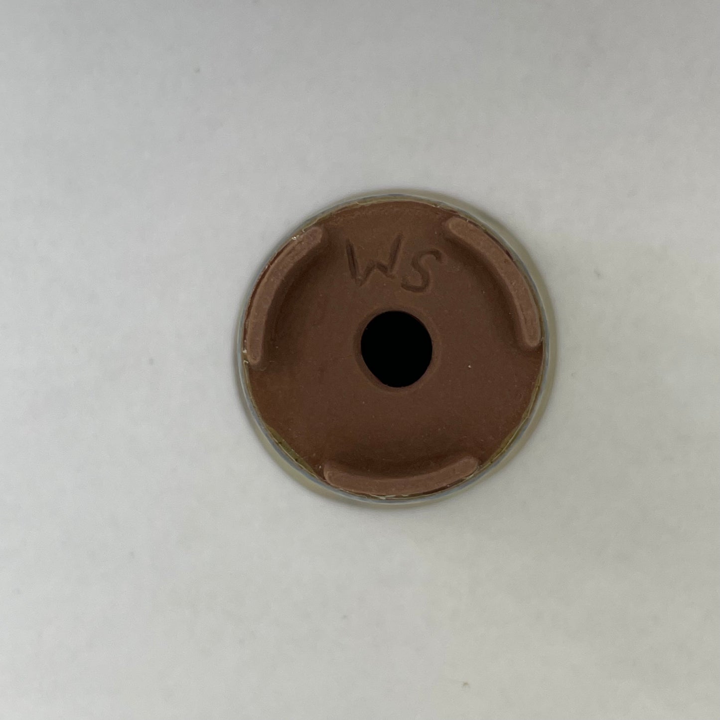 New! Tiny Cascade Mame Bonsai Chocolate Porcelain Pot in Layered Opal Lustre, About 1.5 inches tall