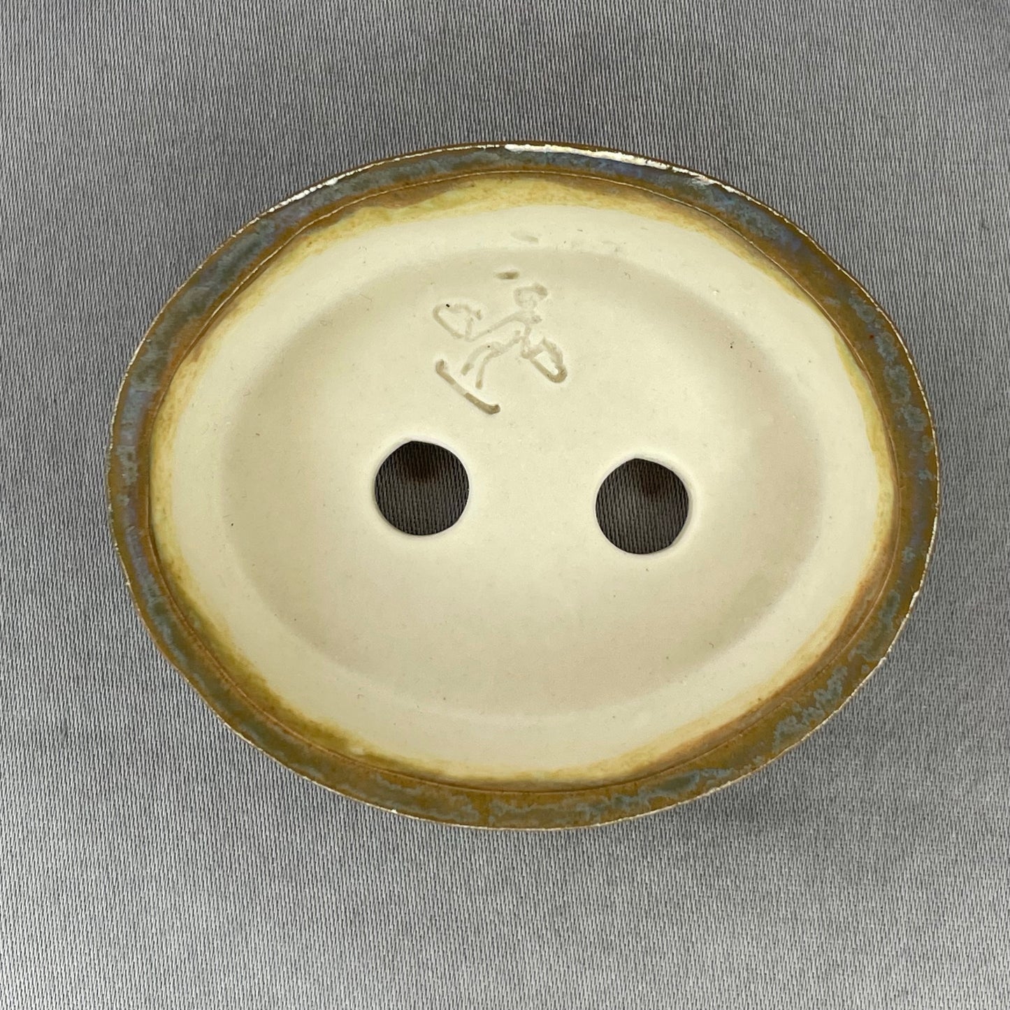 New! Tiny Oval Mame Bonsai Pot, About 2 inches wide