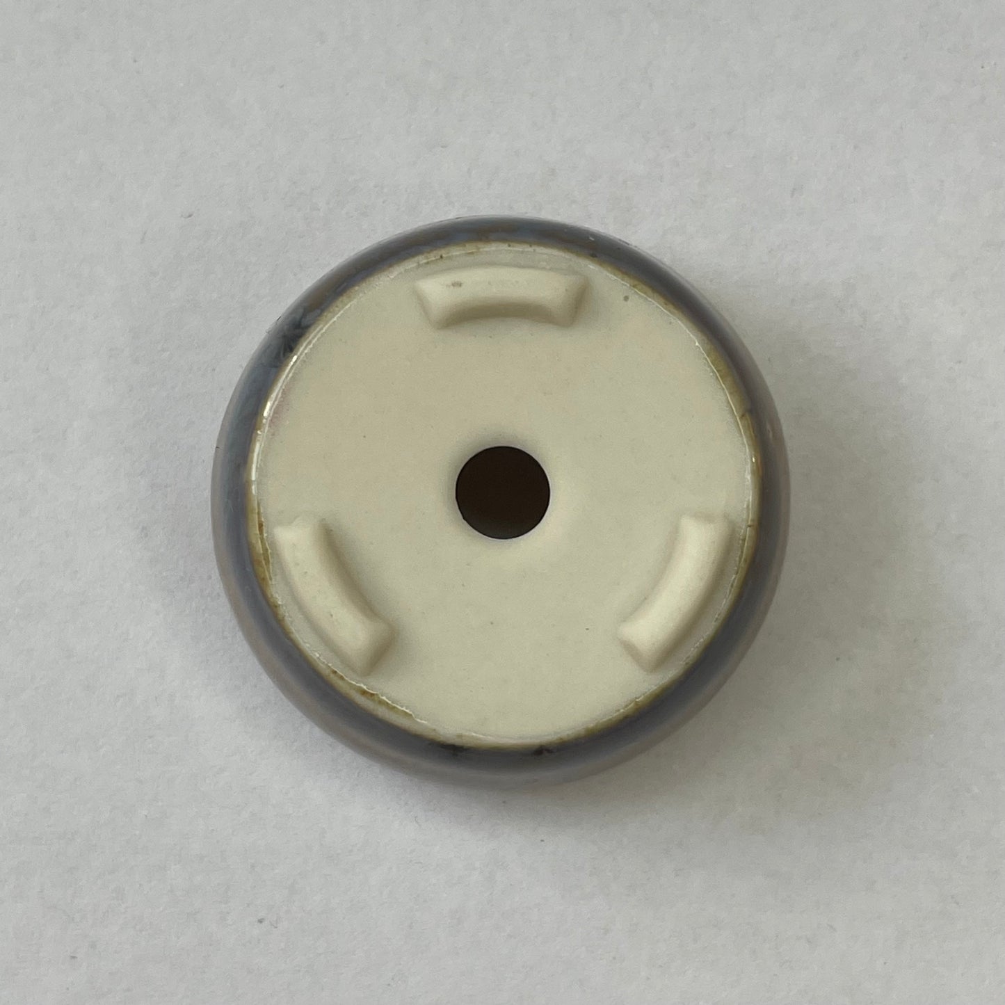 New! Tiny Round Mame Bonsai Pot in Plum Brown, Less than 1.25 inches wide