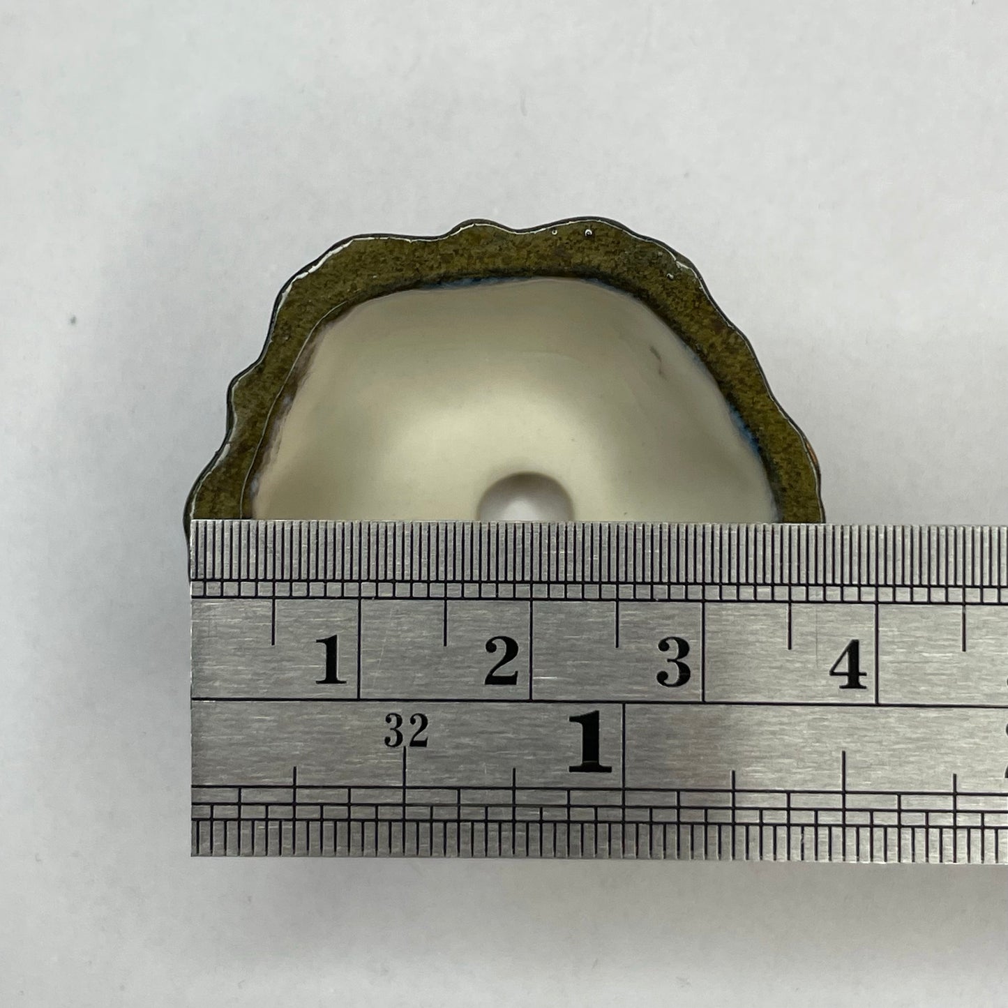 Tiny Flower-Shaped Mame Bonsai Pot in Black Pearl, Only 1.5 inches wide