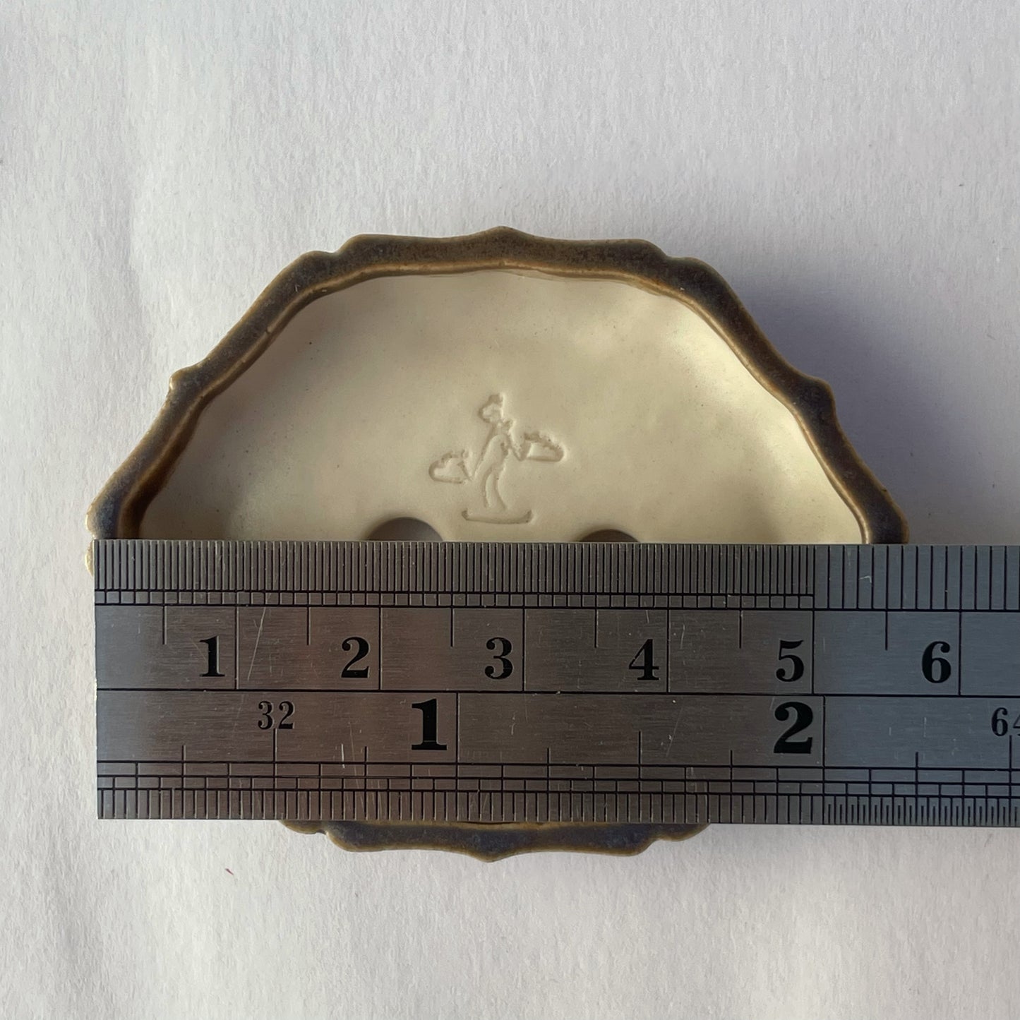New! Tiny Shallow Decorative Mame Bonsai Pot in Micro Ash, Only 2.25 inches long