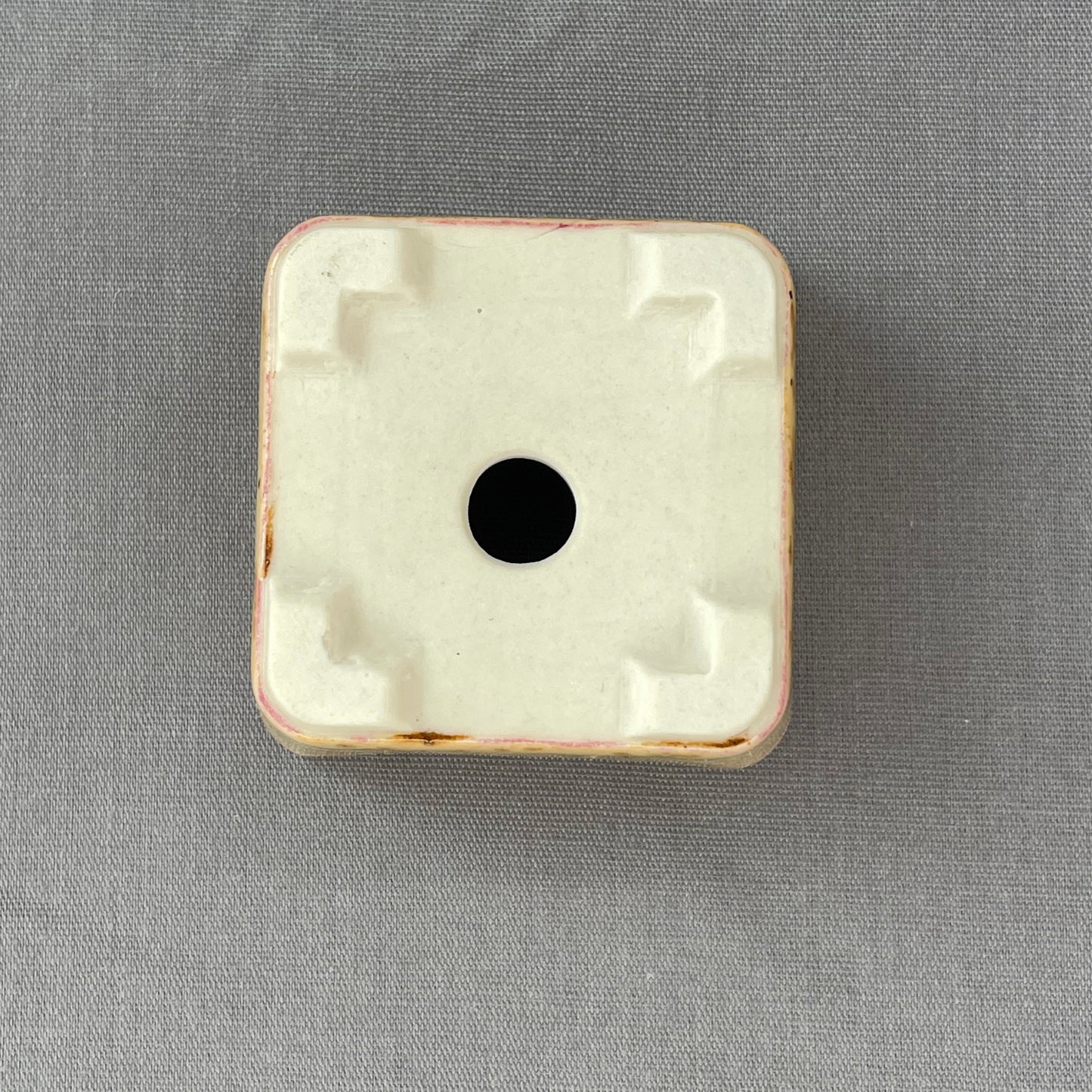 Tiny Square Mame Bonsai Pot in Cheetah, Less than 1.5 inches wide