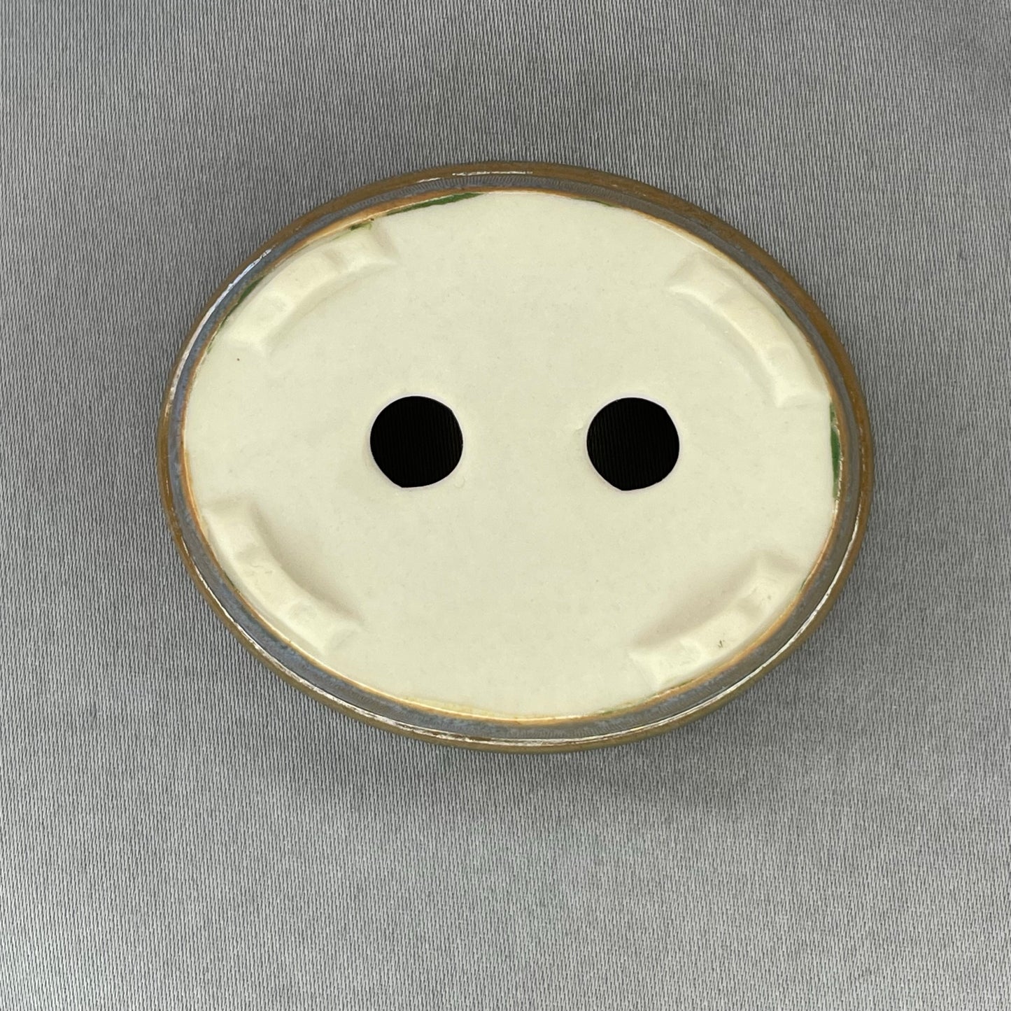 New! Tiny Oval Mame Bonsai Pot, About 2 inches wide