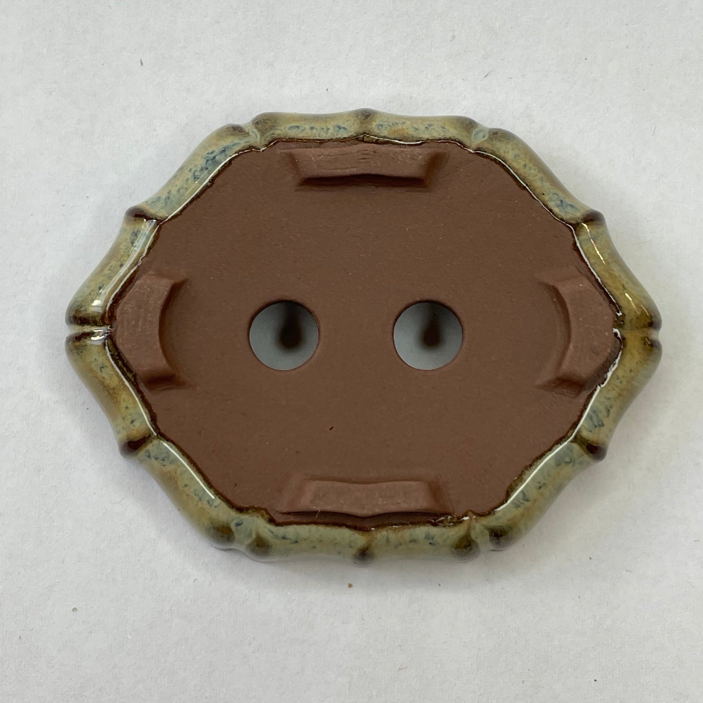 New! Tiny Shallow Decorative Mame Bonsai Pot in Chocolate Opal Lustre, Only 2.25 inches long