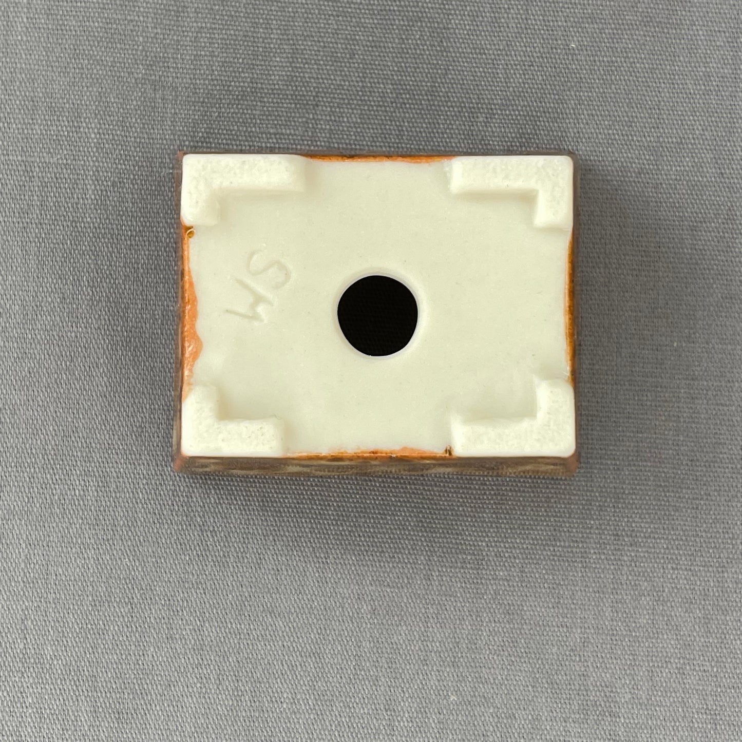 New! Tiny Rectangle Mame Bonsai Pot in Leopard, Less than 1.5 inches long