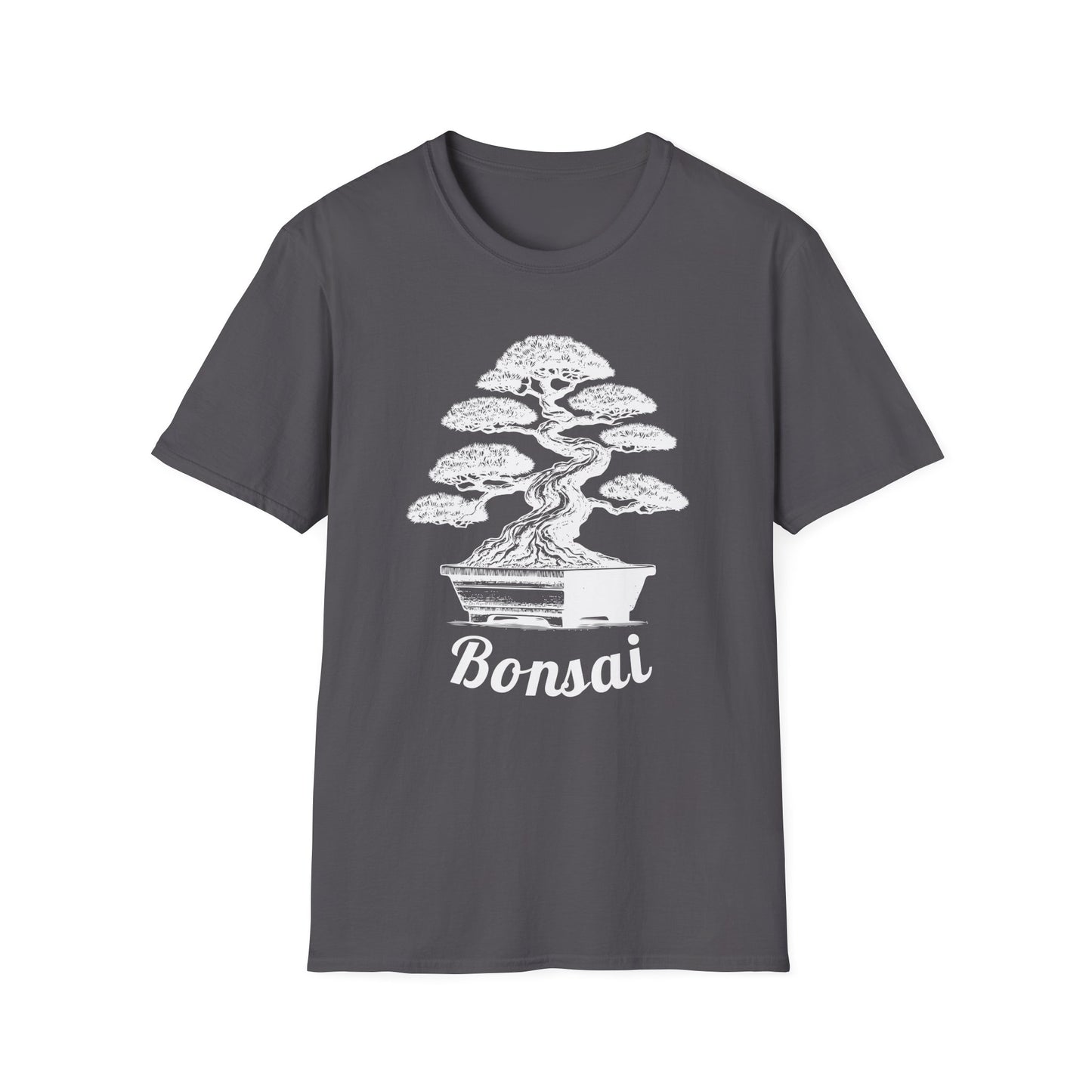 Tshirt 2: Bonsai Tree Shirt, Juniper Pine Bonsai Pot Tee, Botanical Art Softstyle T-Shirt, Nature Lover Top, Zen Bonsai Enthusiast Gift for Him/Her
