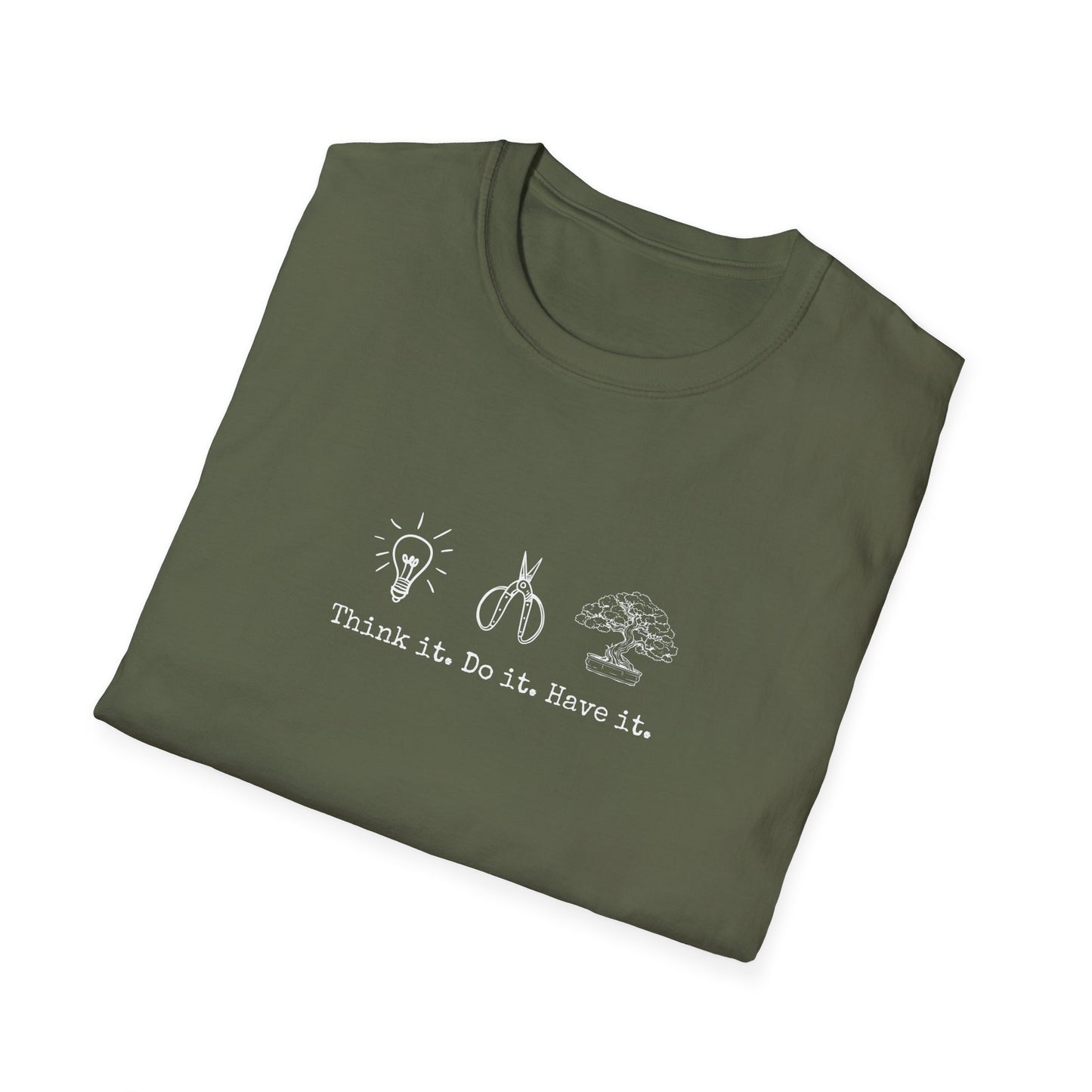 Tshirt: Bonsai Artist T-Shirt | Bonsai Tree Shirt | Bonsai Tool Shirt | Think It Do It Have It | Maker Shirt | DIY | Gildan Unisex Softstyle T-Shirt