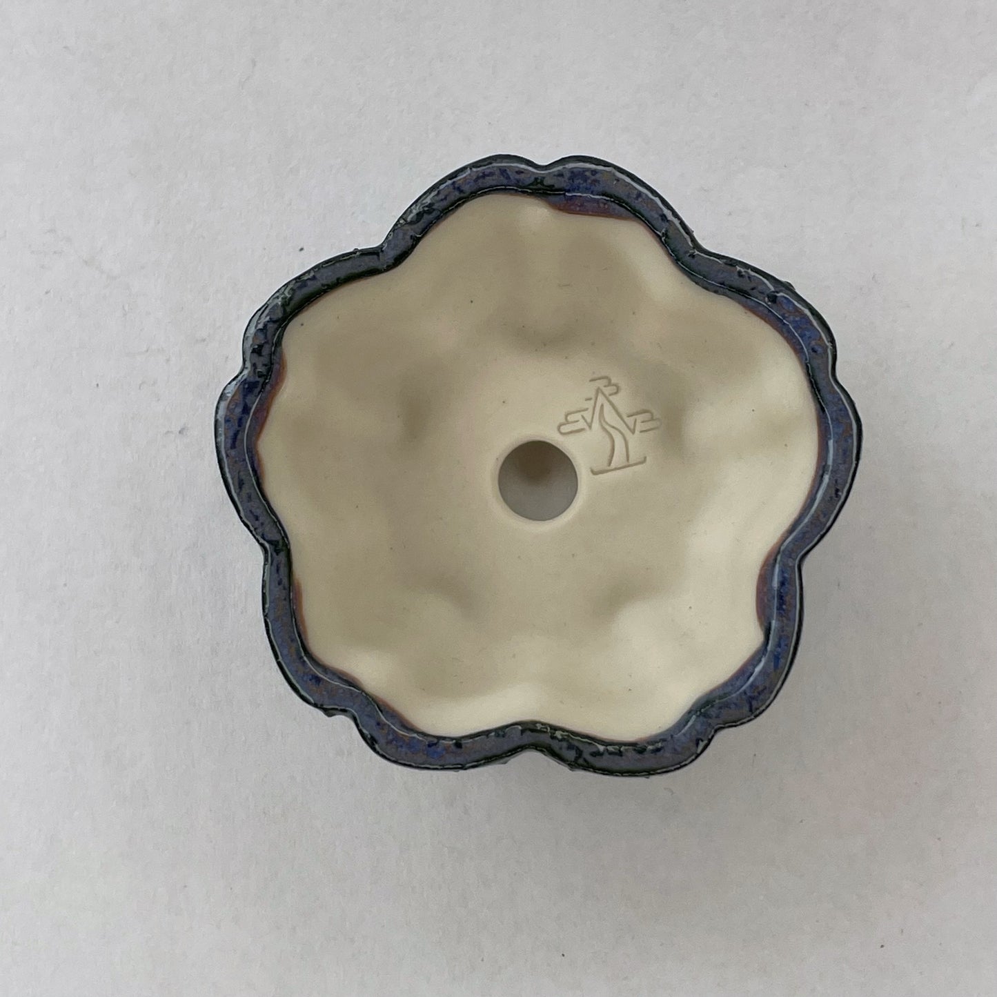 New! Tiny Sakura Flower Mame Bonsai Pot in Textured Dragon Skin, Only 2 inches wide