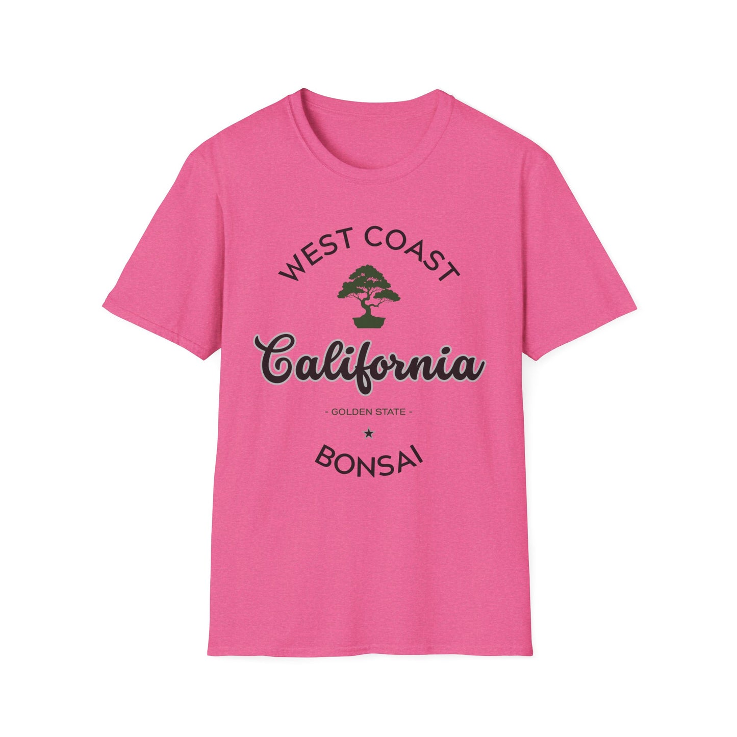 Tshirt 4: West Coast California Bonsai Shirt, Golden State Softstyle Tee, Bonsai Hobby Gift