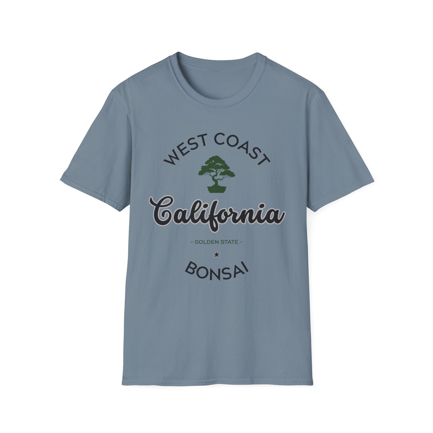 Tshirt 4: West Coast California Bonsai Shirt, Golden State Softstyle Tee, Bonsai Hobby Gift