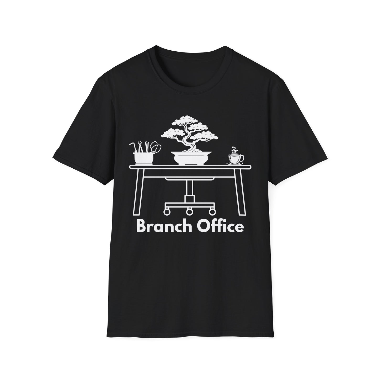 Tshirt 9: Branch Office Bonsai T-Shirt, Funny Bonsai Tree Softstyle Shirt, Bonsai Tools, Coffee, Bonsai Office Tee