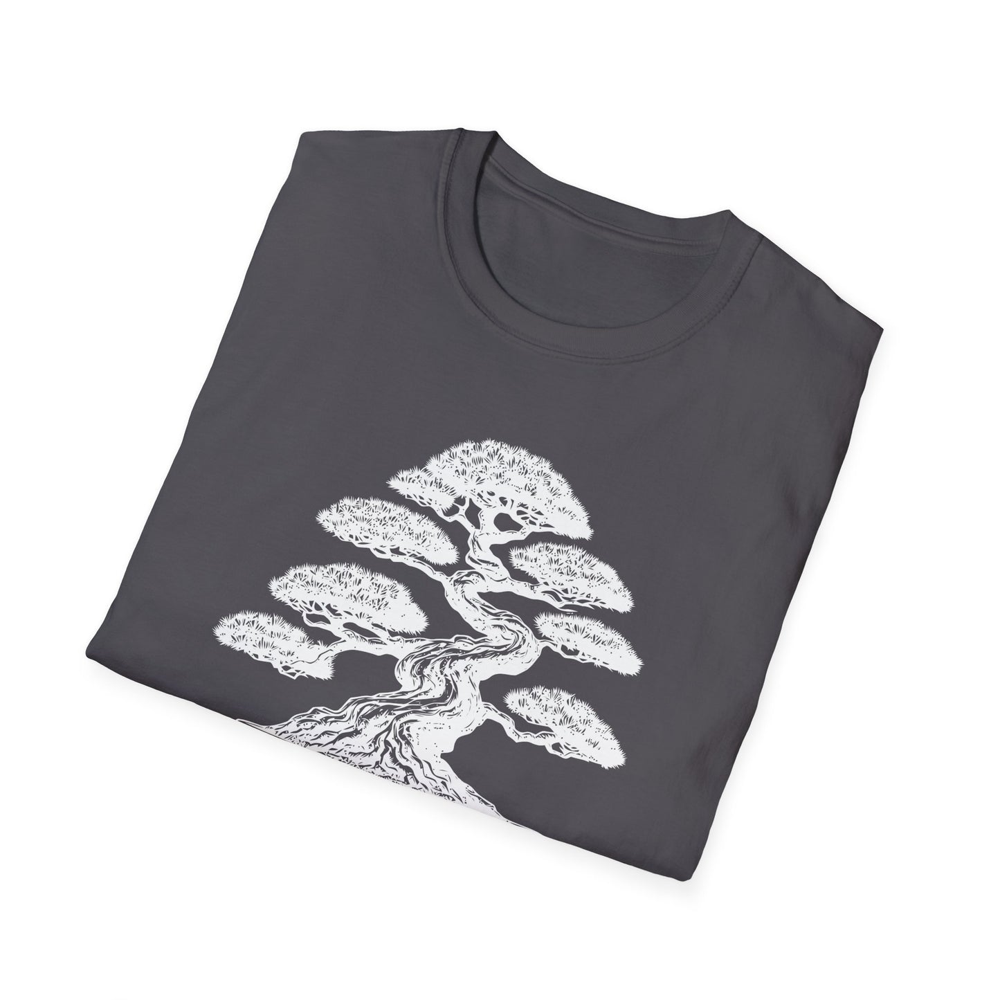 Tshirt 2: Bonsai Tree Shirt, Juniper Pine Bonsai Pot Tee, Botanical Art Softstyle T-Shirt, Nature Lover Top, Zen Bonsai Enthusiast Gift for Him/Her