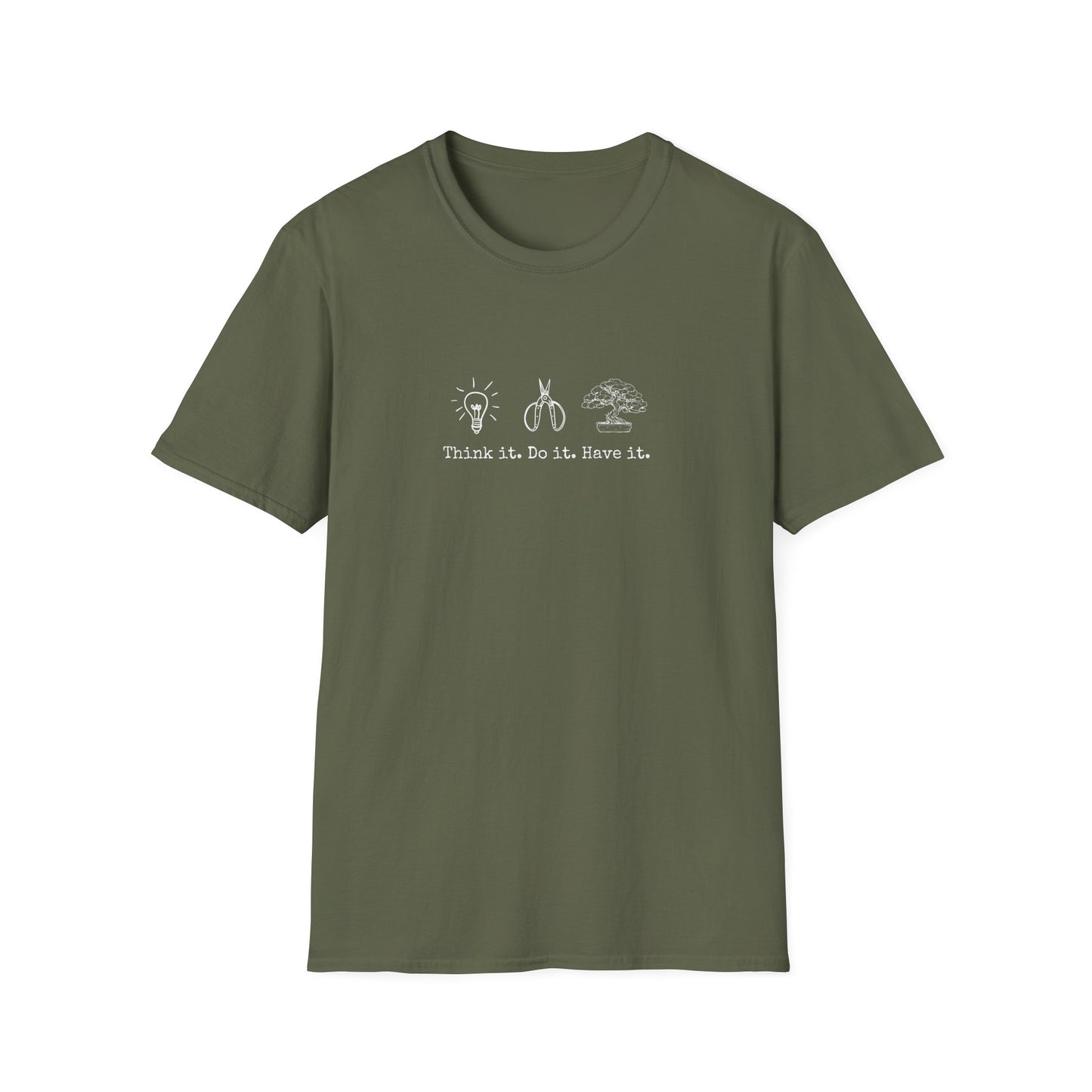 Tshirt: Bonsai Artist T-Shirt | Bonsai Tree Shirt | Bonsai Tool Shirt | Think It Do It Have It | Maker Shirt | DIY | Gildan Unisex Softstyle T-Shirt