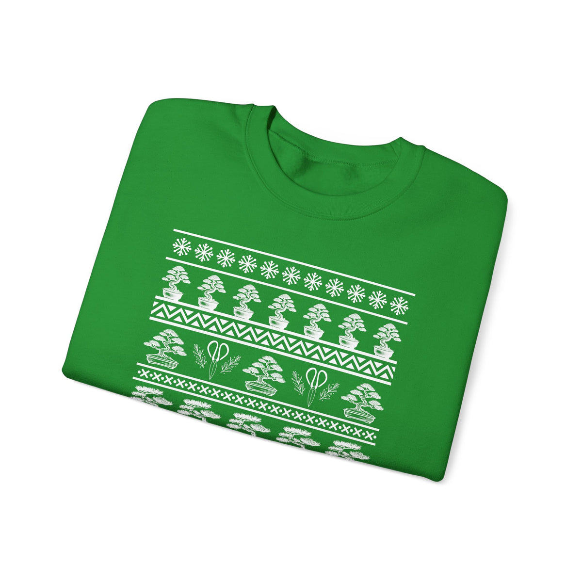 Winter Bonsai Tree Christmas Nordic Ugly Sweater Sweatshirt, Fair Isle Holiday Shirt