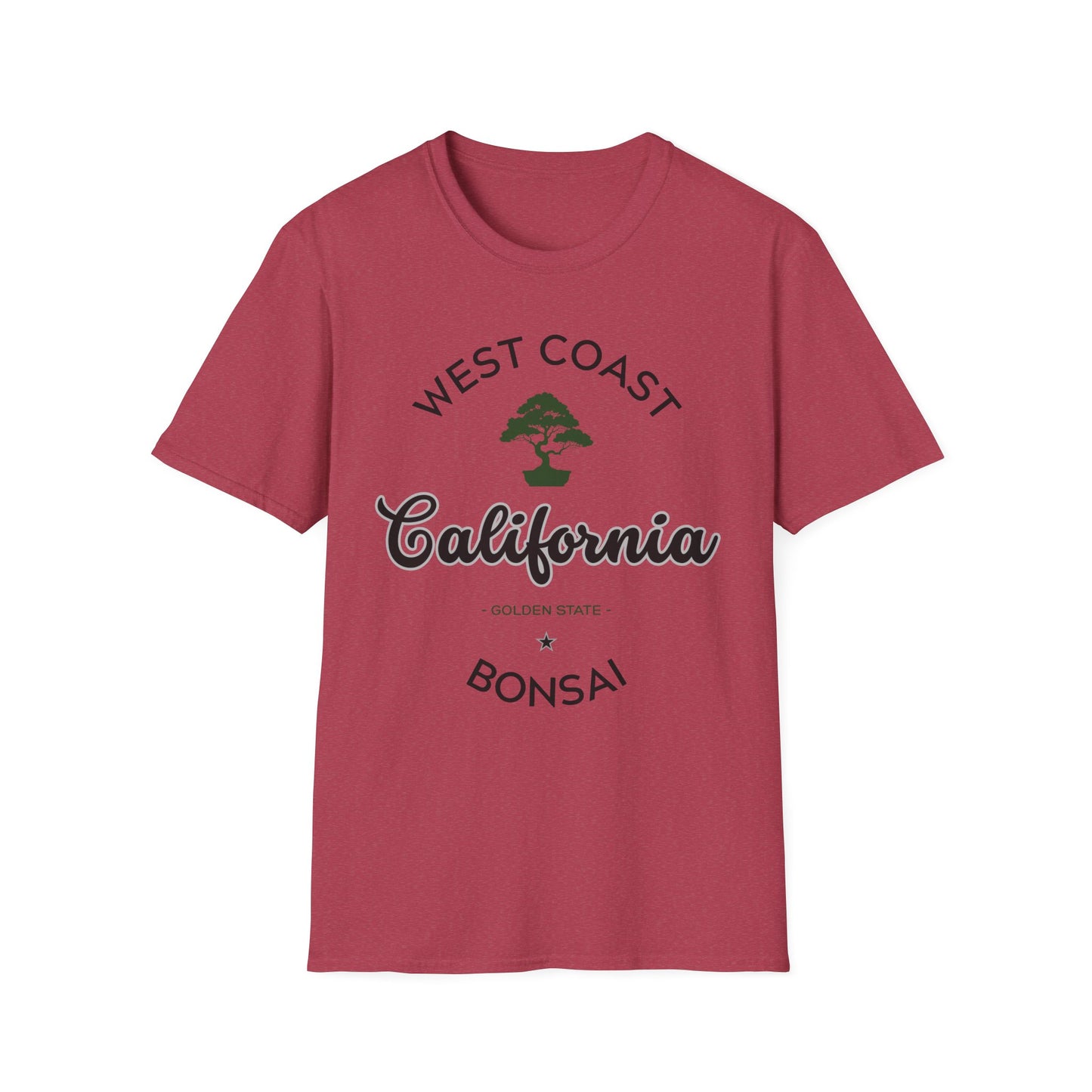 Tshirt 4: West Coast California Bonsai Shirt, Golden State Softstyle Tee, Bonsai Hobby Gift