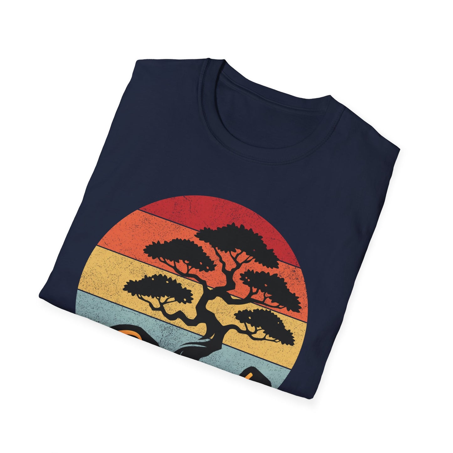Tshirt A: Classic Sunset Bonsai Shirt, California Vintage-Style Bonsai Tree T-Shirt, Softstyle Bonsai Sunset Tee, Gift for Him