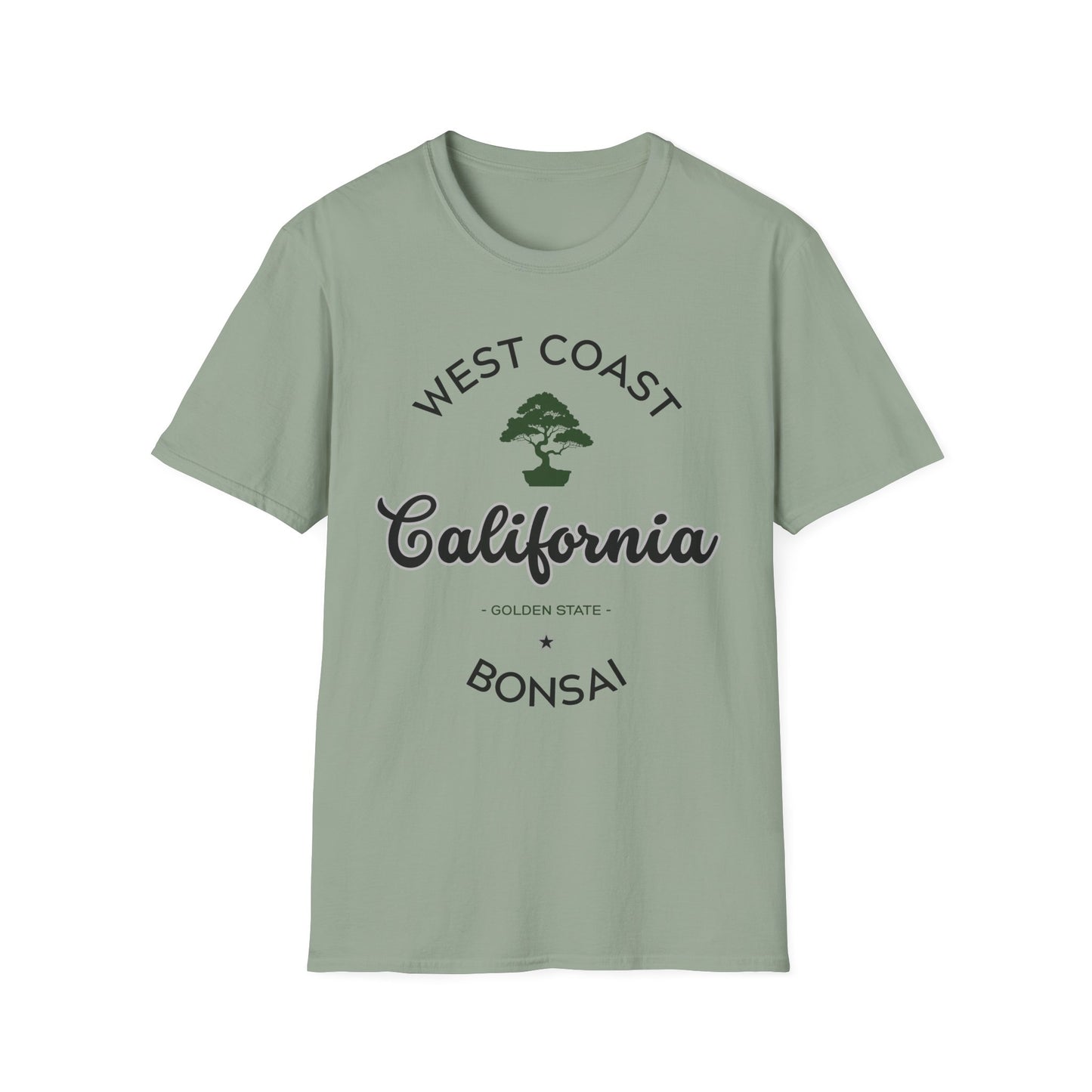 Tshirt 4: West Coast California Bonsai Shirt, Golden State Softstyle Tee, Bonsai Hobby Gift