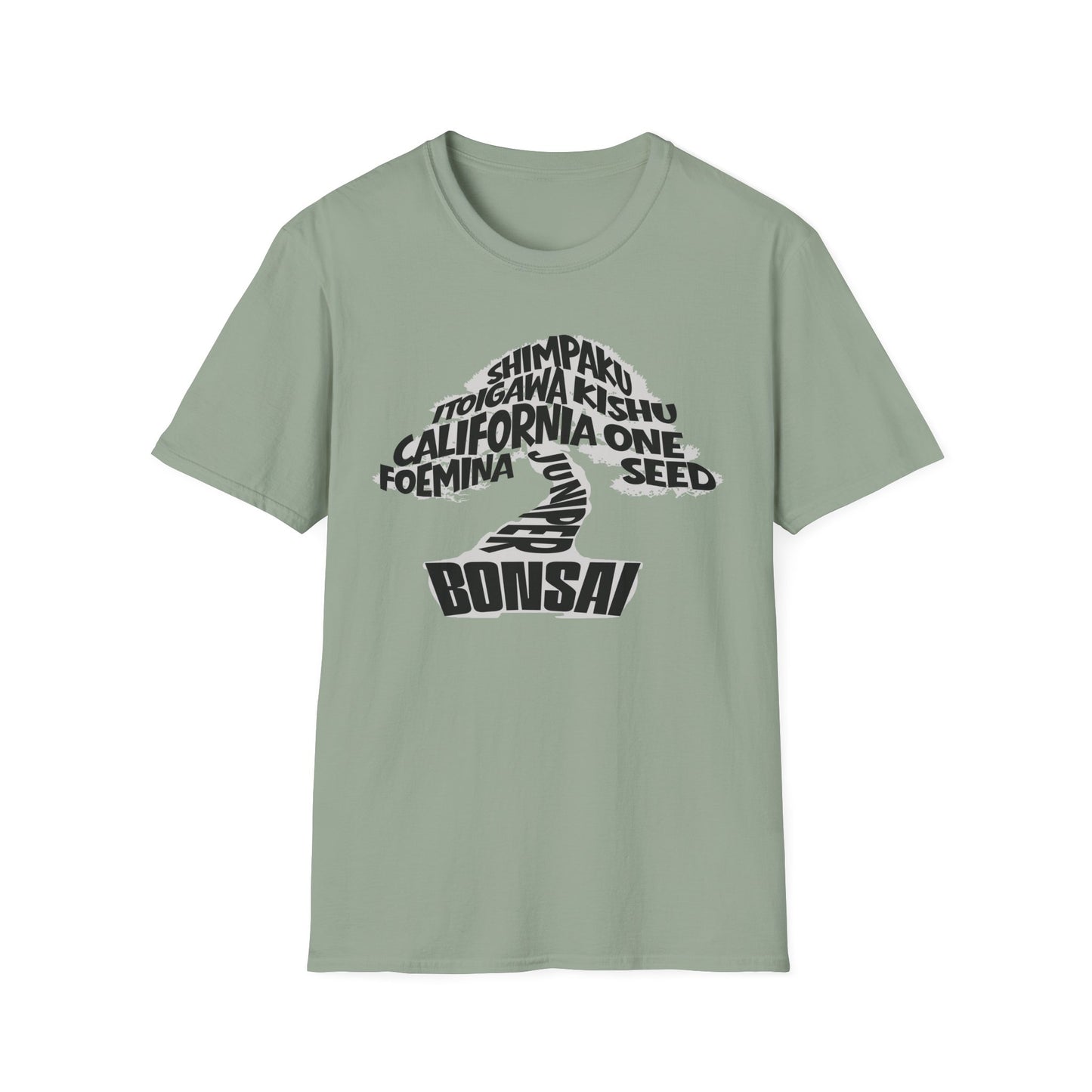 Tshirt 7: Juniper Tree Bonsai Shirt, Juniperus T-Shirtus, Tree Varieties Softstyle Tee, Bonsai Hobby Gift