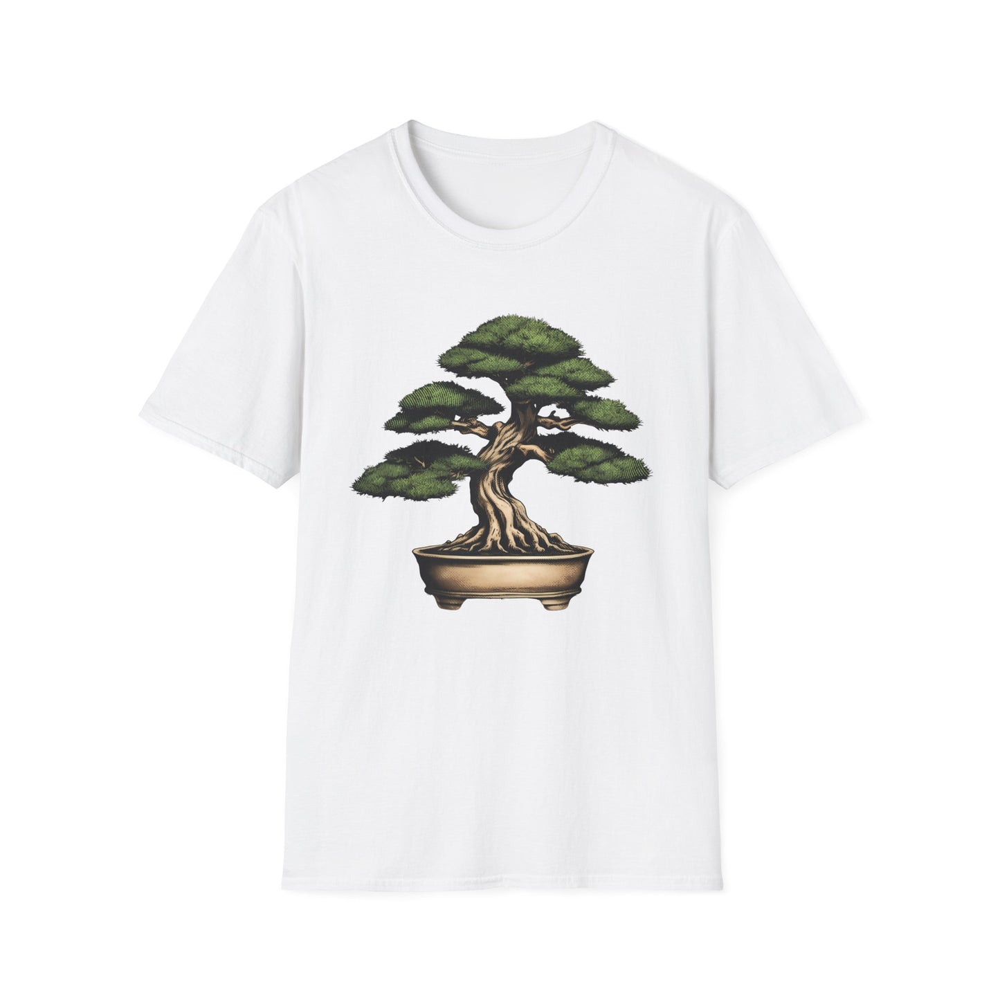 Tshirt D: Bonsai Tree Softstyle T-Shirt, Japanese Garden Tee, Nature Lover Gift, Botanical Shirt