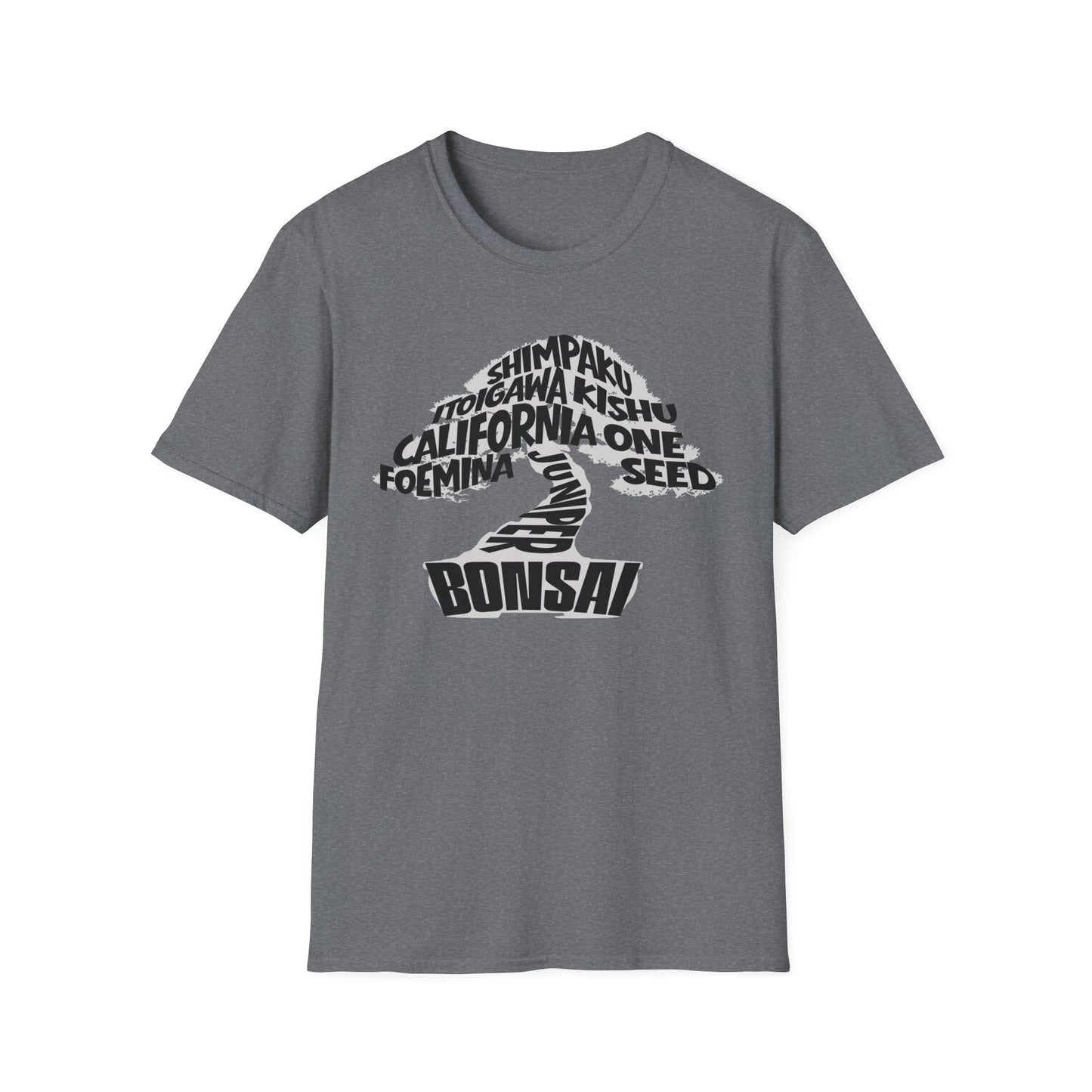 Tshirt 7: Juniper Tree Bonsai Shirt, Juniperus T-Shirtus, Tree Varieties Softstyle Tee, Bonsai Hobby Gift
