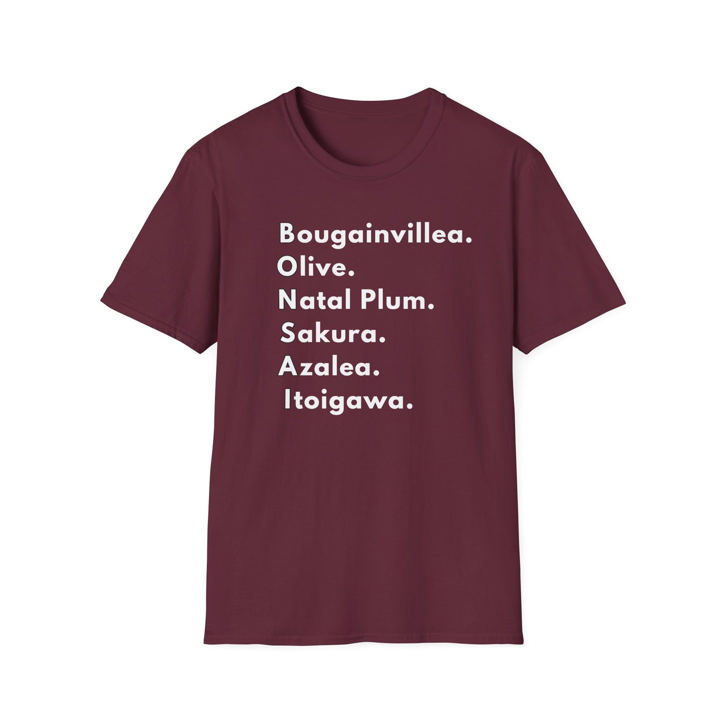 Tshirt: Bonsai Tee Spelling Bonsai Tree Types, Bonsai Word Art Softstyle T-Shirt, Bonsai Enthusiast Gift for Him, Bonsai Tree Varieties Top, Flower