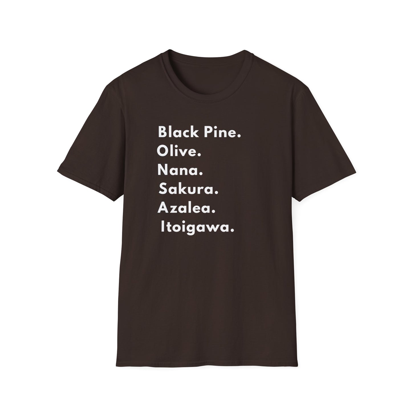Tshirt: Bonsai Word Art Softstyle T-Shirt, Bonsai Tree Lover Tee Spells Bonsai With Tree Varieties, Unique Bonsai Enthusiast Gift for Him, Tree Type