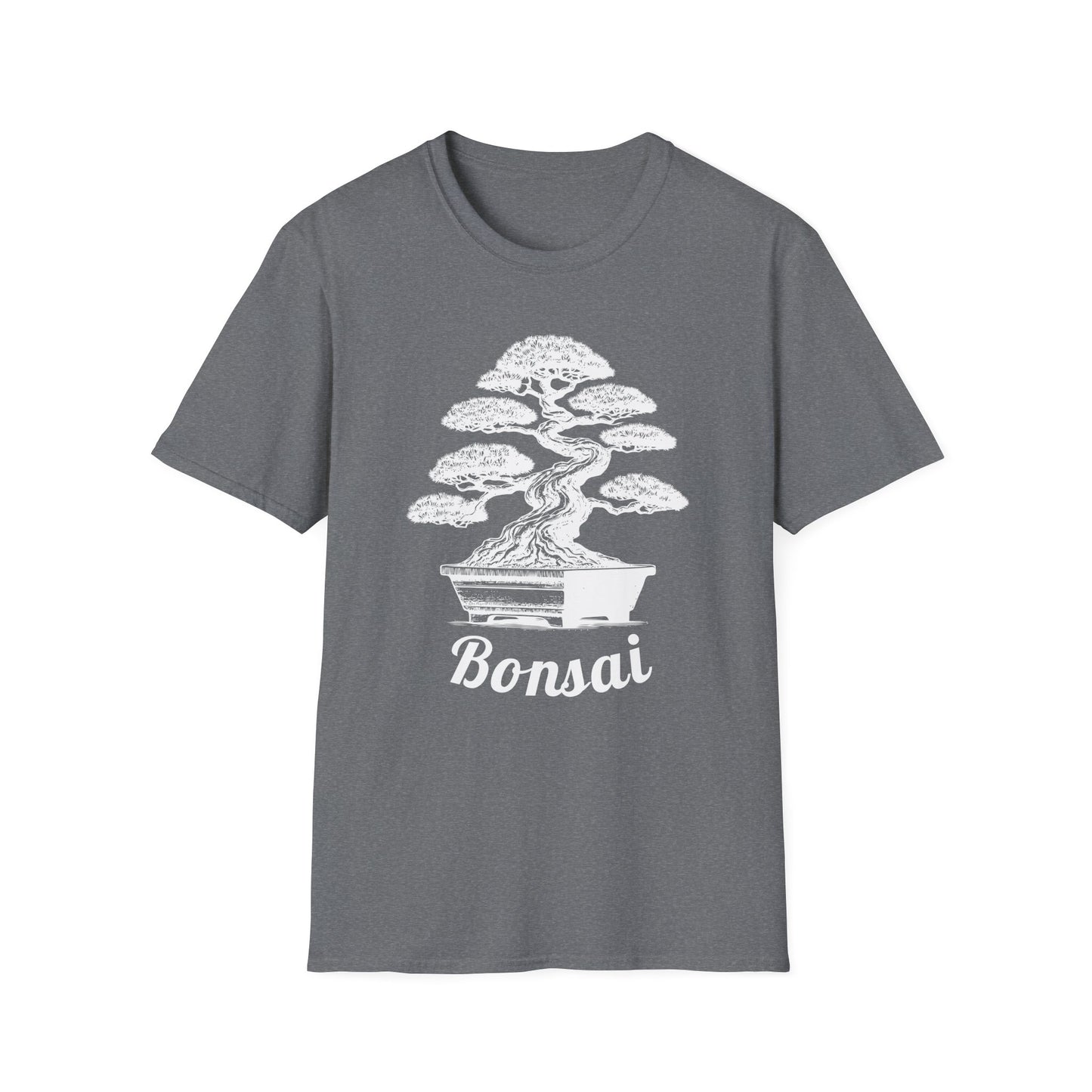 Tshirt 2: Bonsai Tree Shirt, Juniper Pine Bonsai Pot Tee, Botanical Art Softstyle T-Shirt, Nature Lover Top, Zen Bonsai Enthusiast Gift for Him/Her