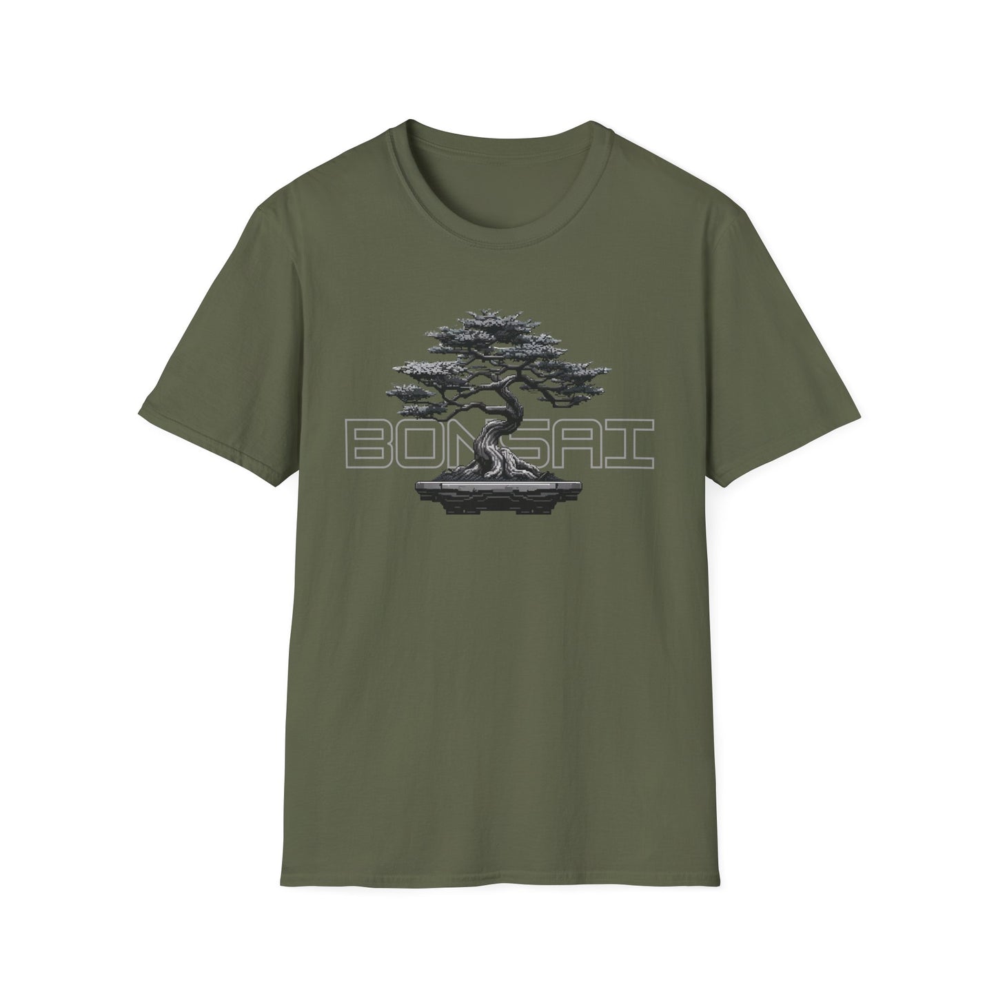 Tshirt B: Bonsai Tree Graphic Tee, Softstyle Unisex Shirt for Bonsai Enthusiasts