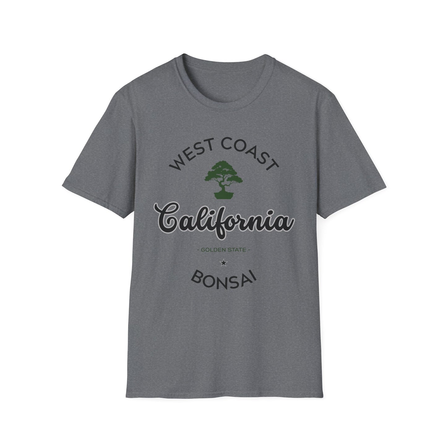 Tshirt 4: West Coast California Bonsai Shirt, Golden State Softstyle Tee, Bonsai Hobby Gift