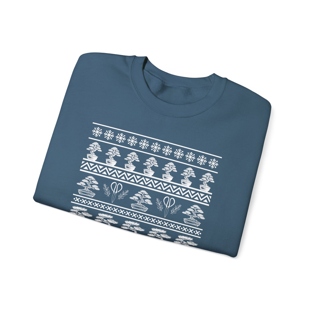 Winter Bonsai Tree Christmas Nordic Ugly Sweater Sweatshirt, Fair Isle Holiday Shirt