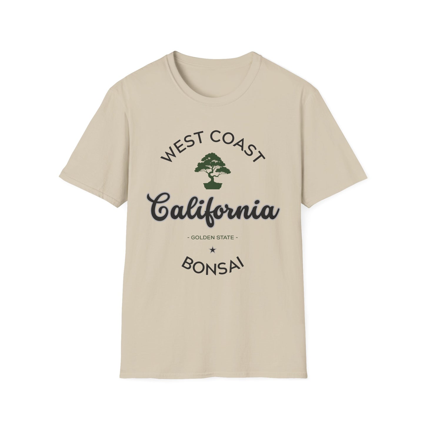 Tshirt 4: West Coast California Bonsai Shirt, Golden State Softstyle Tee, Bonsai Hobby Gift