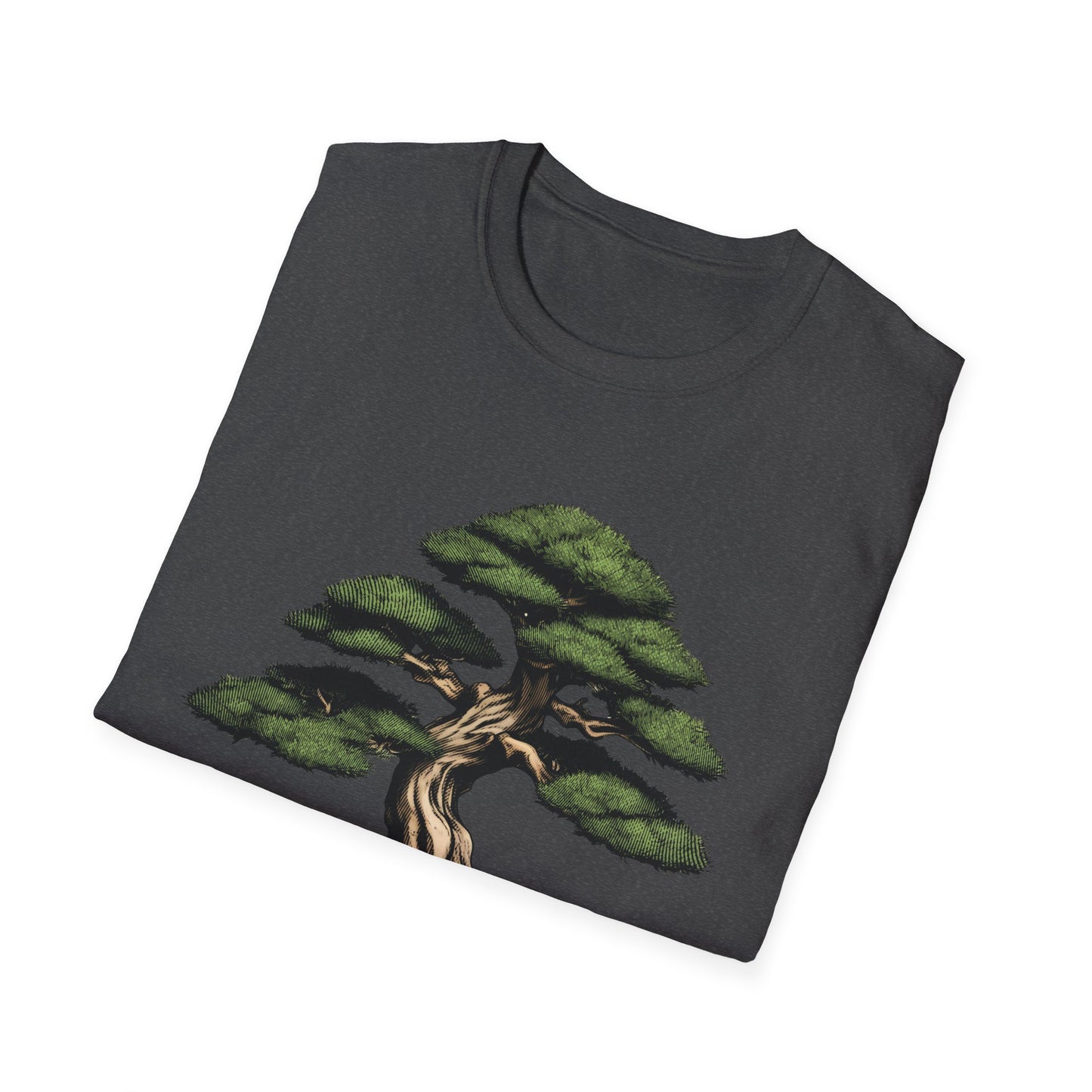Tshirt D: Bonsai Tree Softstyle T-Shirt, Japanese Garden Tee, Nature Lover Gift, Botanical Shirt