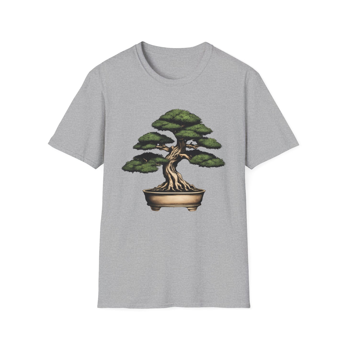 Tshirt D: Bonsai Tree Softstyle T-Shirt, Japanese Garden Tee, Nature Lover Gift, Botanical Shirt