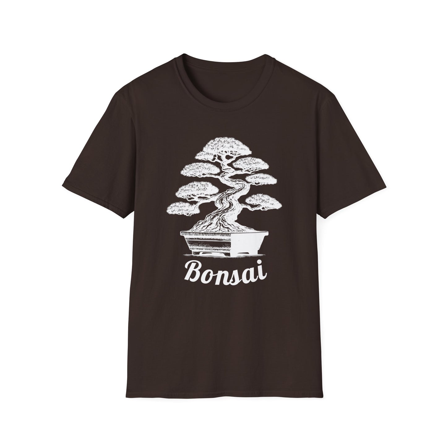 Tshirt 2: Bonsai Tree Shirt, Juniper Pine Bonsai Pot Tee, Botanical Art Softstyle T-Shirt, Nature Lover Top, Zen Bonsai Enthusiast Gift for Him/Her
