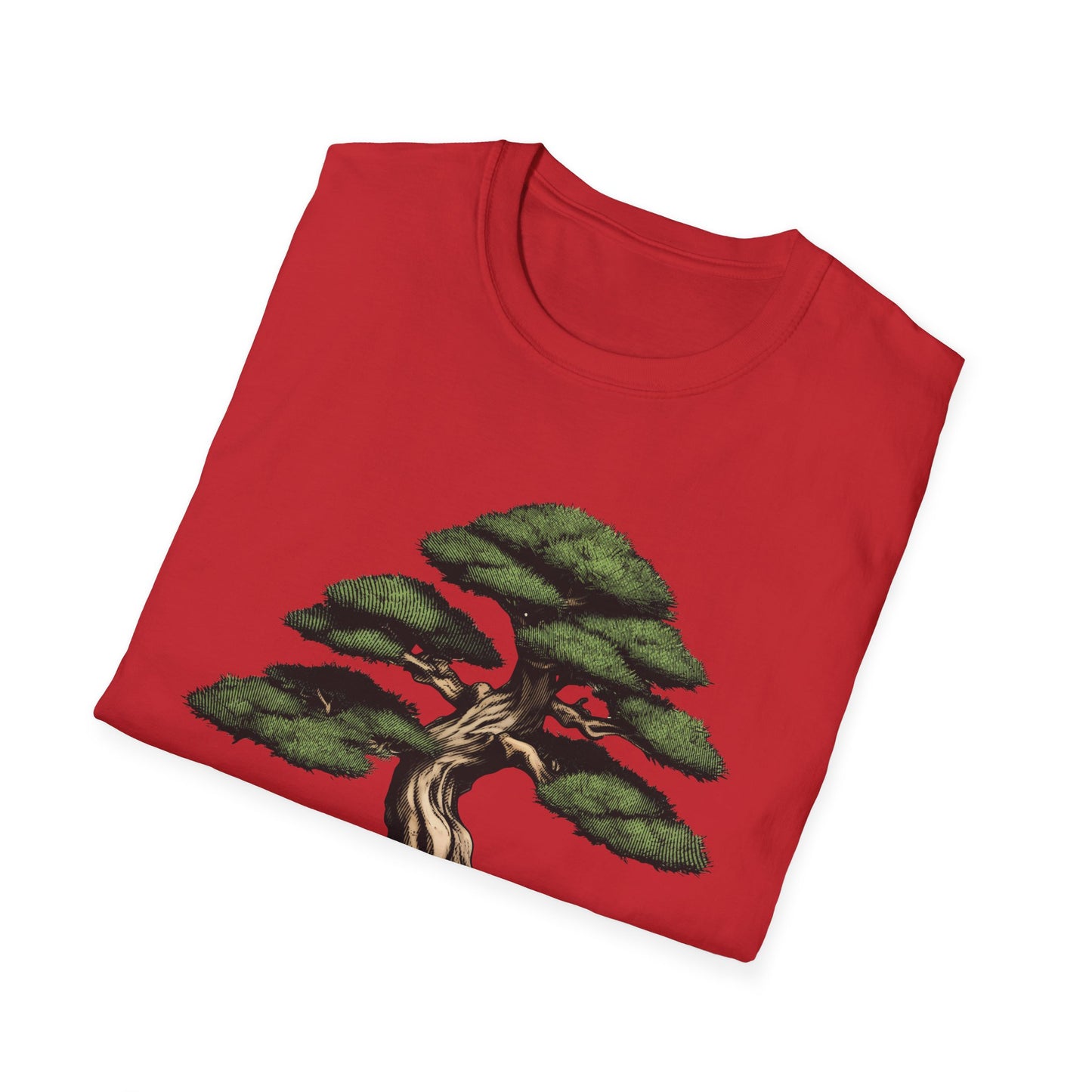 Tshirt D: Bonsai Tree Softstyle T-Shirt, Japanese Garden Tee, Nature Lover Gift, Botanical Shirt