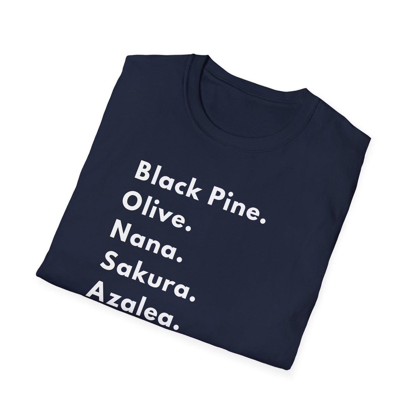 Tshirt: Bonsai Word Art Softstyle T-Shirt, Bonsai Tree Lover Tee Spells Bonsai With Tree Varieties, Unique Bonsai Enthusiast Gift for Him, Tree Type