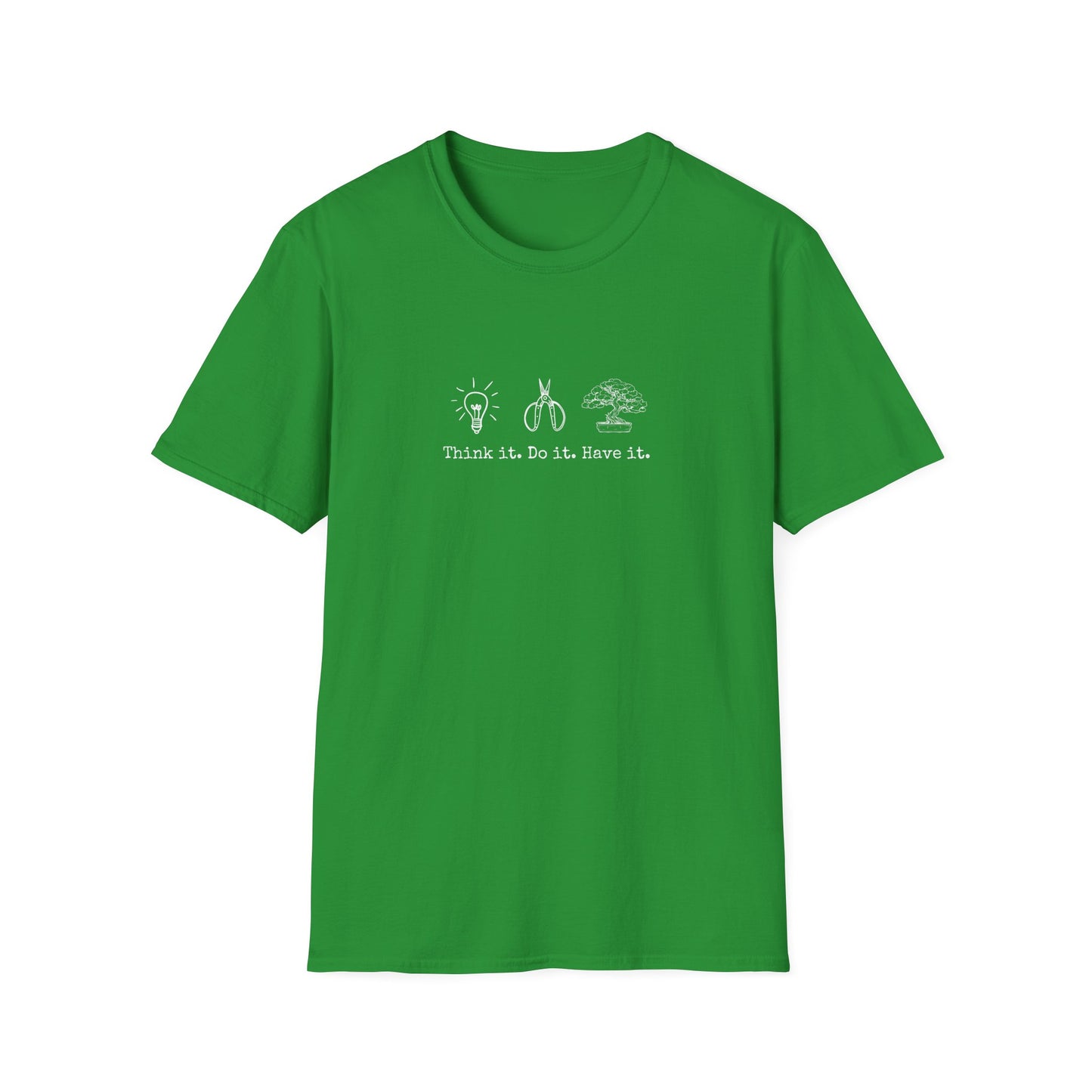 Tshirt: Bonsai Artist T-Shirt | Bonsai Tree Shirt | Bonsai Tool Shirt | Think It Do It Have It | Maker Shirt | DIY | Gildan Unisex Softstyle T-Shirt