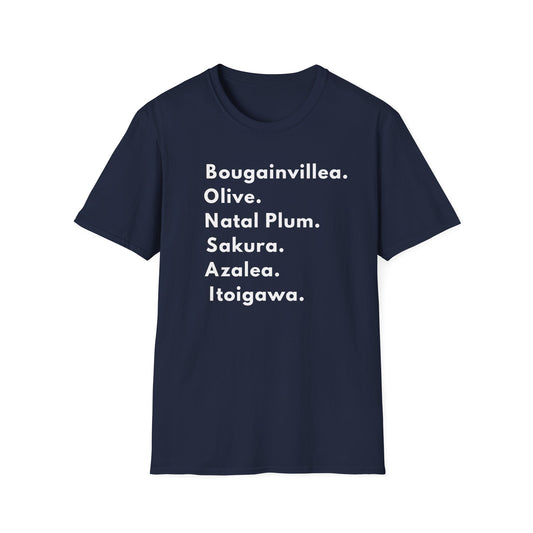 Tshirt: Bonsai Tee Spelling Bonsai Tree Types, Bonsai Word Art Softstyle T-Shirt, Bonsai Enthusiast Gift for Him, Bonsai Tree Varieties Top, Flower