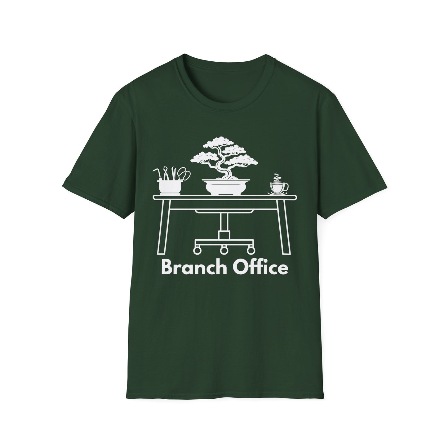 Tshirt 9: Branch Office Bonsai T-Shirt, Funny Bonsai Tree Softstyle Shirt, Bonsai Tools, Coffee, Bonsai Office Tee