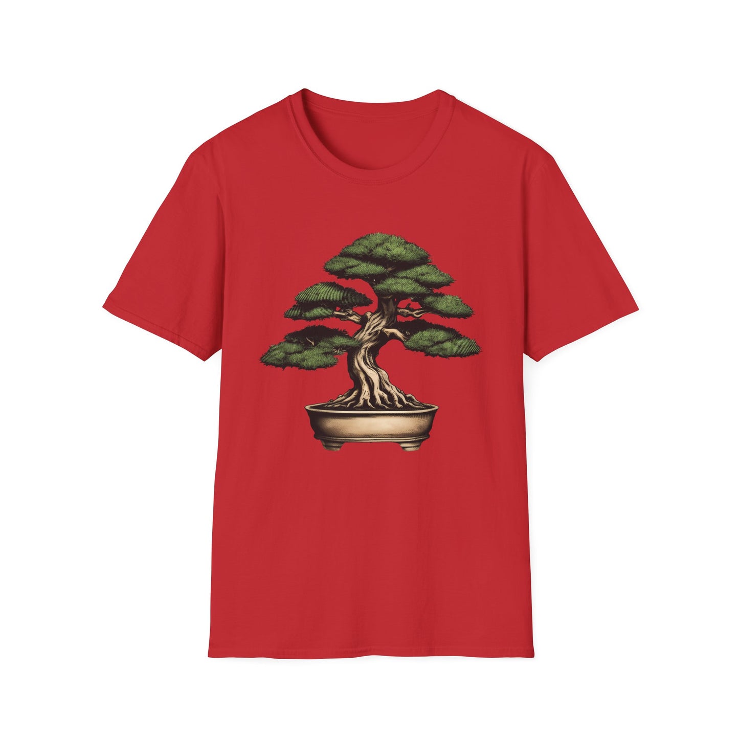 Tshirt D: Bonsai Tree Softstyle T-Shirt, Japanese Garden Tee, Nature Lover Gift, Botanical Shirt