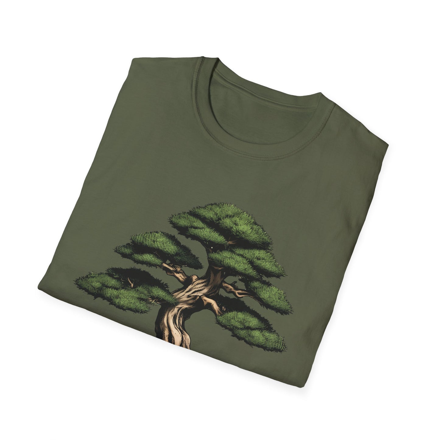 Tshirt D: Bonsai Tree Softstyle T-Shirt, Japanese Garden Tee, Nature Lover Gift, Botanical Shirt