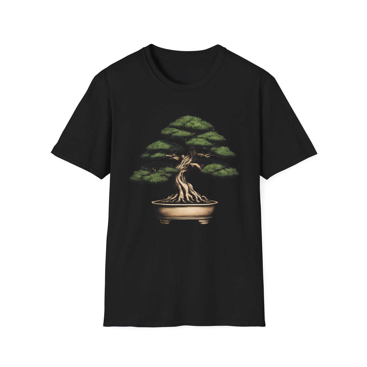 Tshirt D: Bonsai Tree Softstyle T-Shirt, Japanese Garden Tee, Nature Lover Gift, Botanical Shirt