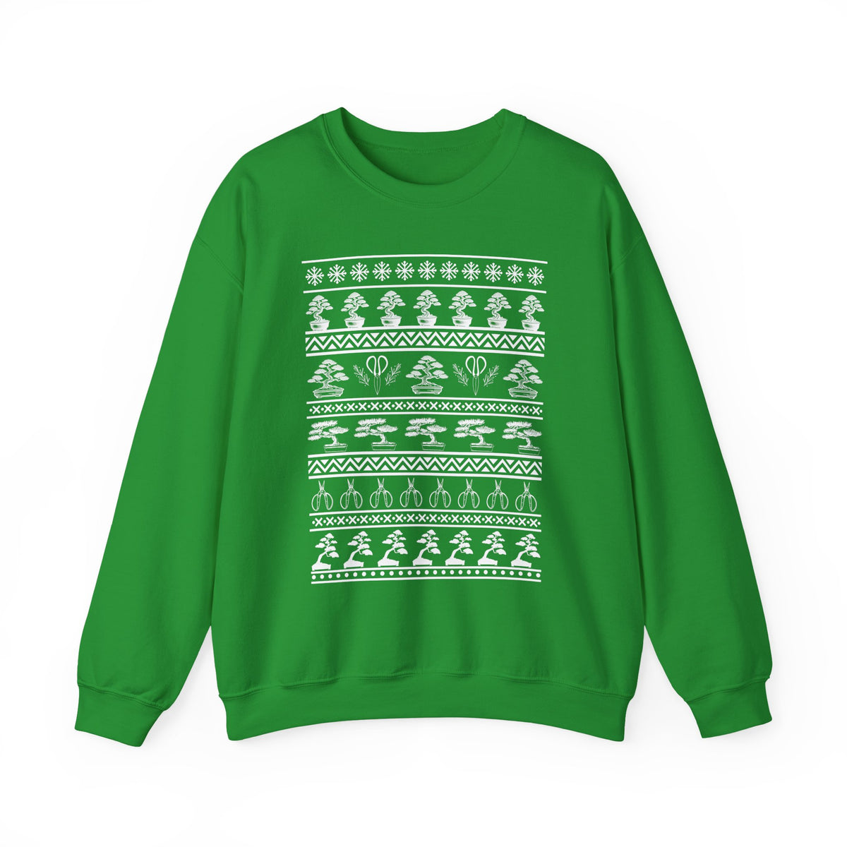 Winter Bonsai Tree Christmas Nordic Ugly Sweater Sweatshirt, Fair Isle Holiday Shirt