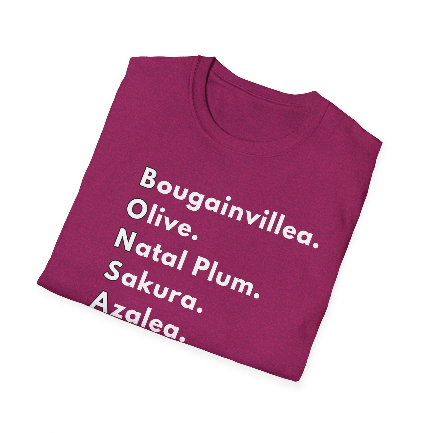 Tshirt: Bonsai Tee Spelling Bonsai Tree Types, Bonsai Word Art Softstyle T-Shirt, Bonsai Enthusiast Gift for Him, Bonsai Tree Varieties Top, Flower