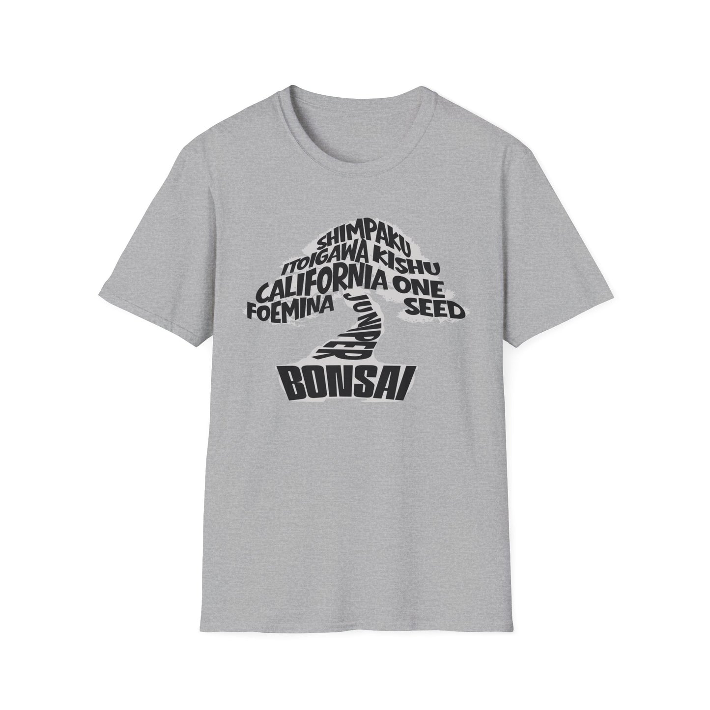 Tshirt 7: Juniper Tree Bonsai Shirt, Juniperus T-Shirtus, Tree Varieties Softstyle Tee, Bonsai Hobby Gift